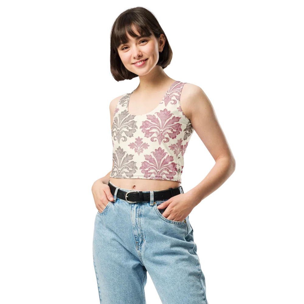 Rosewater Acanthus on Crop Top — Front