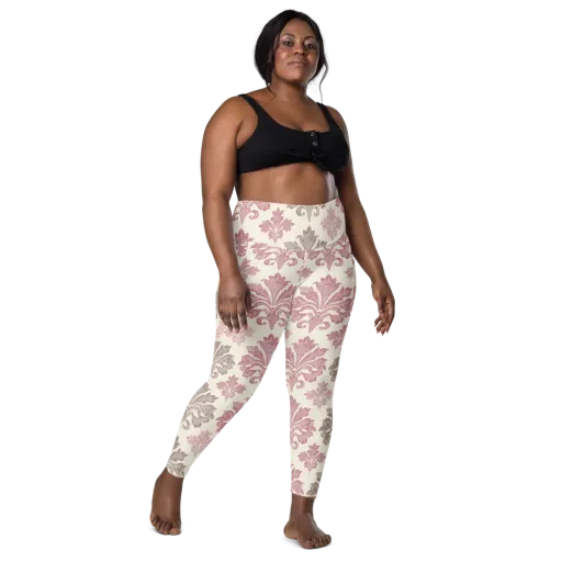 Rosewater Acanthus on a Leggings with Pockets