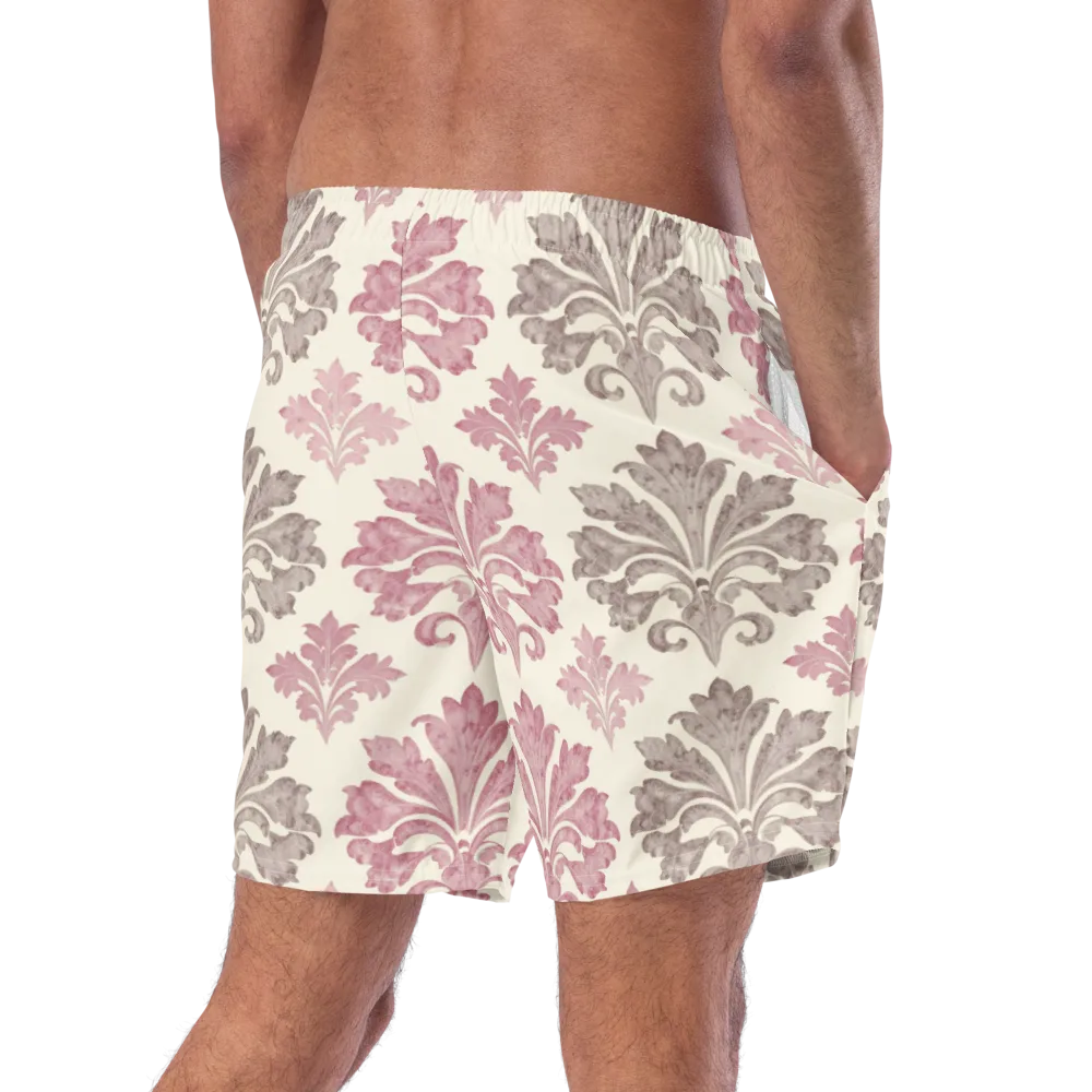 Rosewater Acanthus on Swim Trunks — Right Back