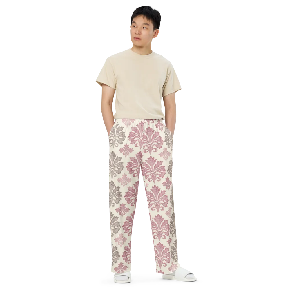 Rosewater Acanthus on Wide-Leg Pants — Front