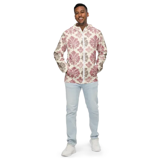 Rosewater Acanthus on a Men's Windbreaker