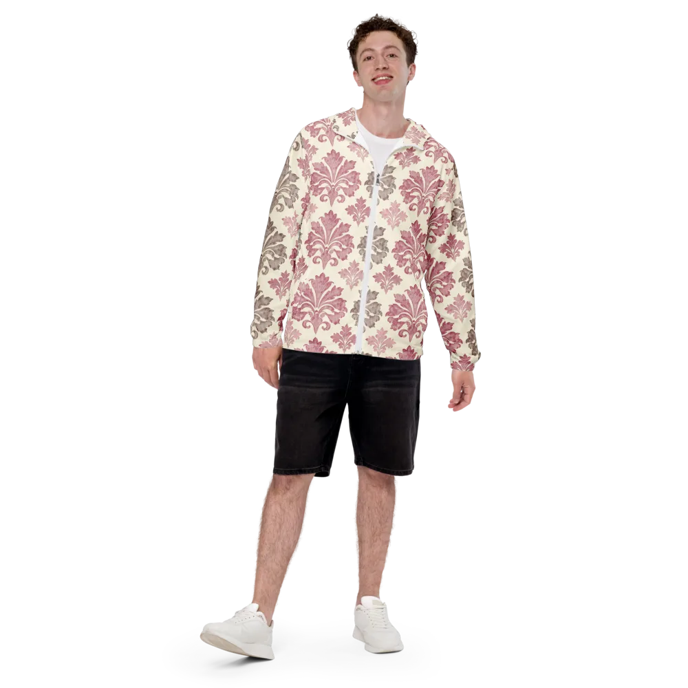 Rosewater Acanthus on Men's Windbreaker — Front