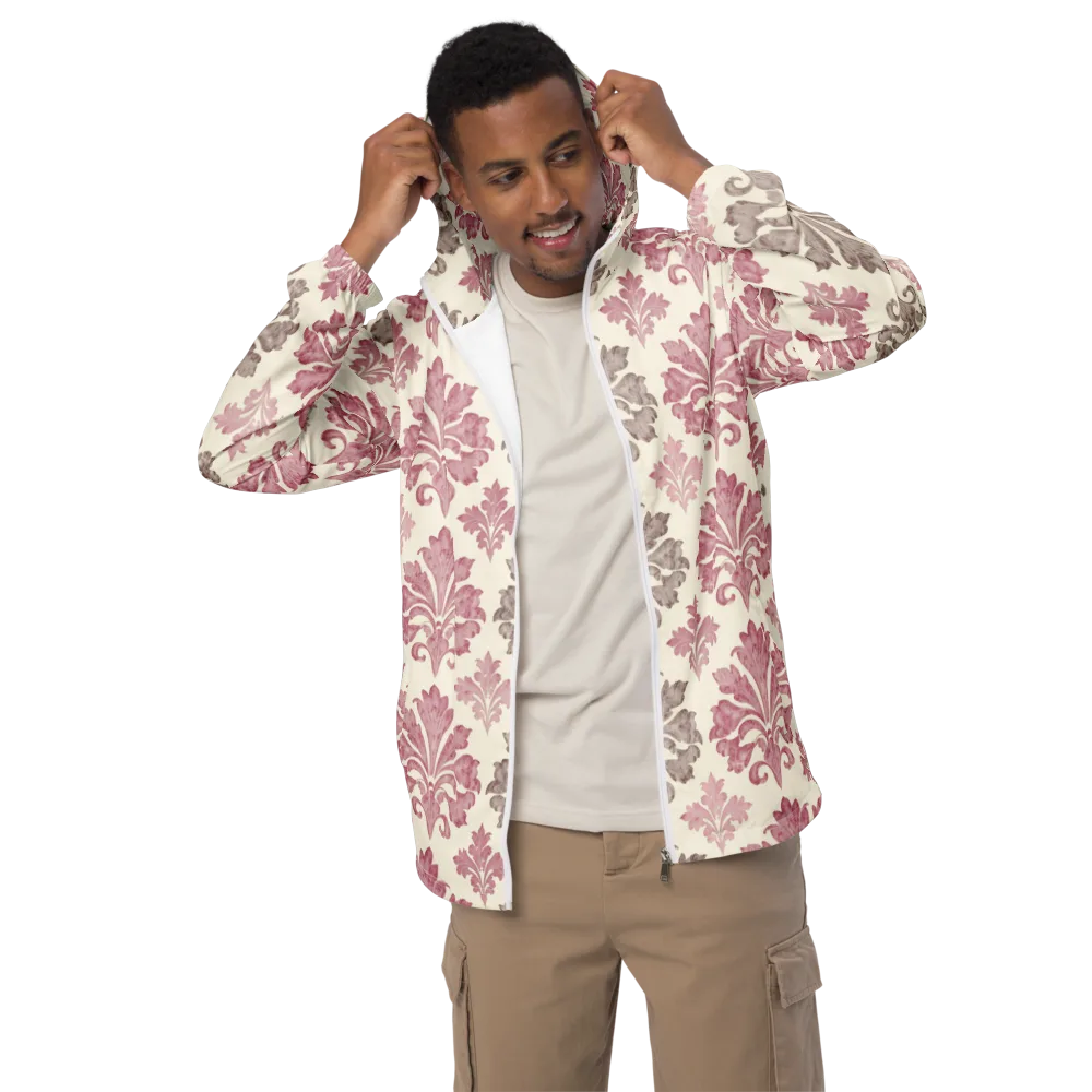 Rosewater Acanthus on Men's Windbreaker — Front