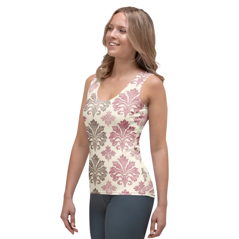 Rosewater Acanthus on Women's Tank Top — Left Front
