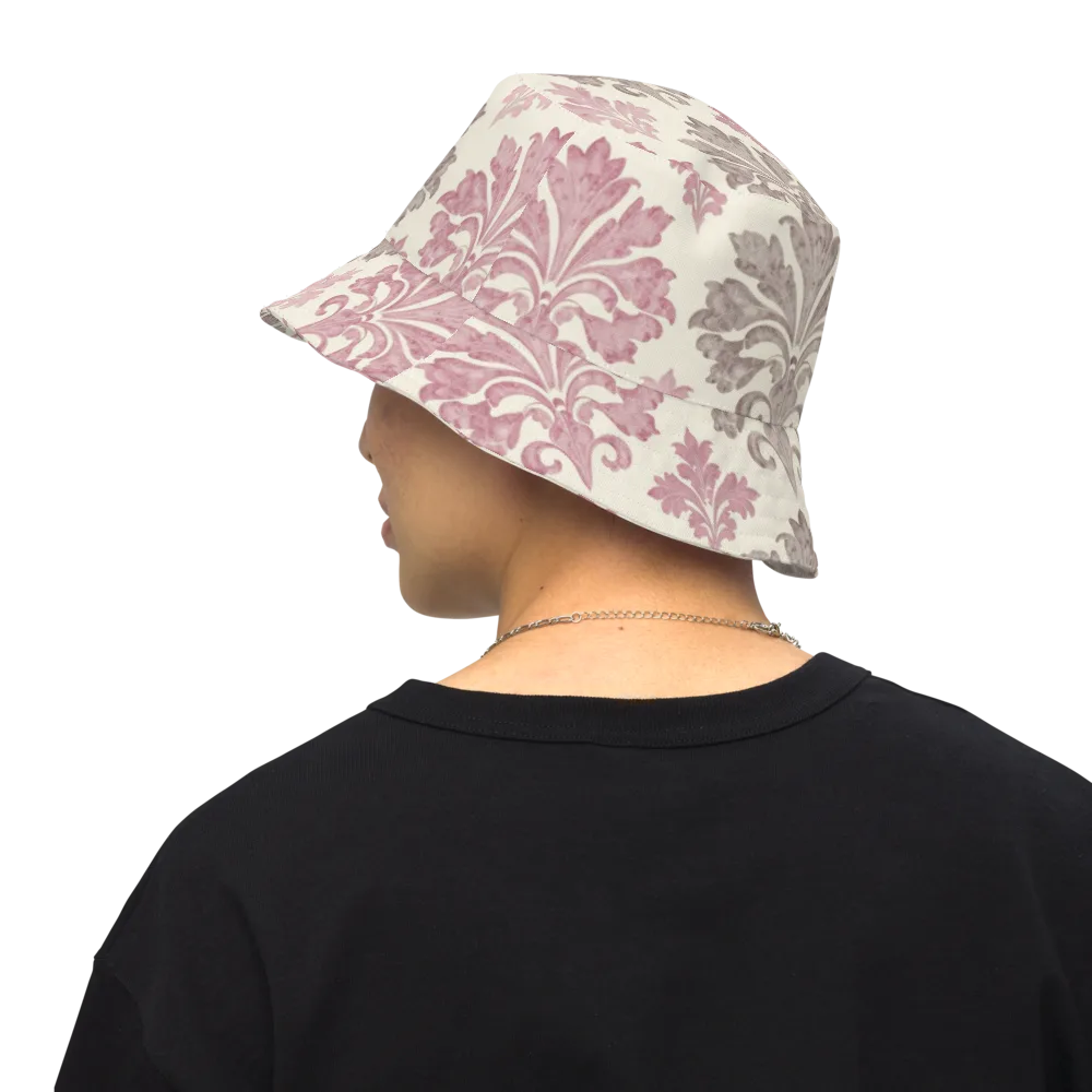 Rosewater Acanthus on Reversible Bucket Hat — Back Inside