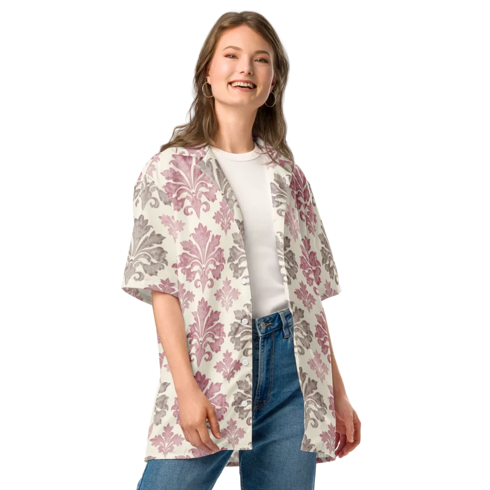 Rosewater Acanthus on Button Shirt — Front