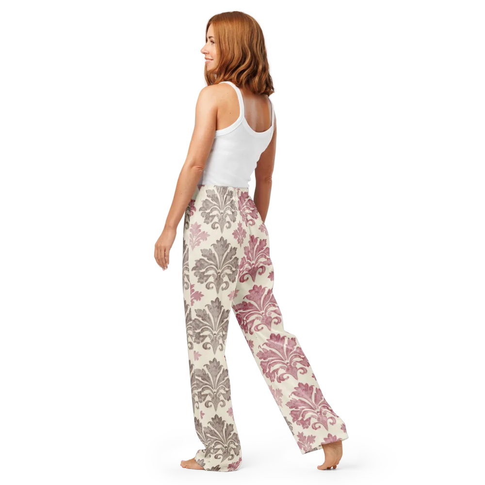 Rosewater Acanthus on Women's Pajama Pants — Back