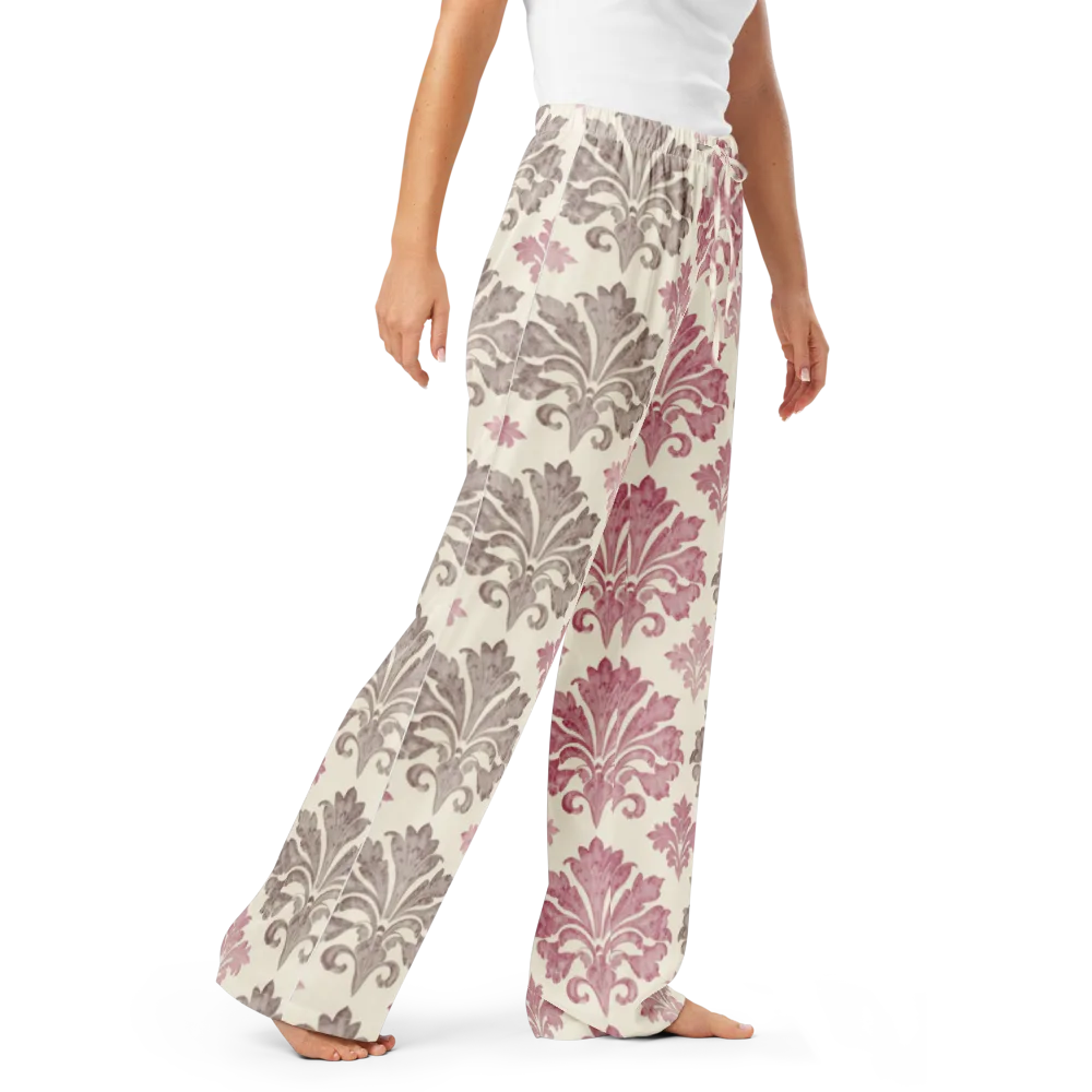 Rosewater Acanthus on Women's Pajama Pants — Right Front