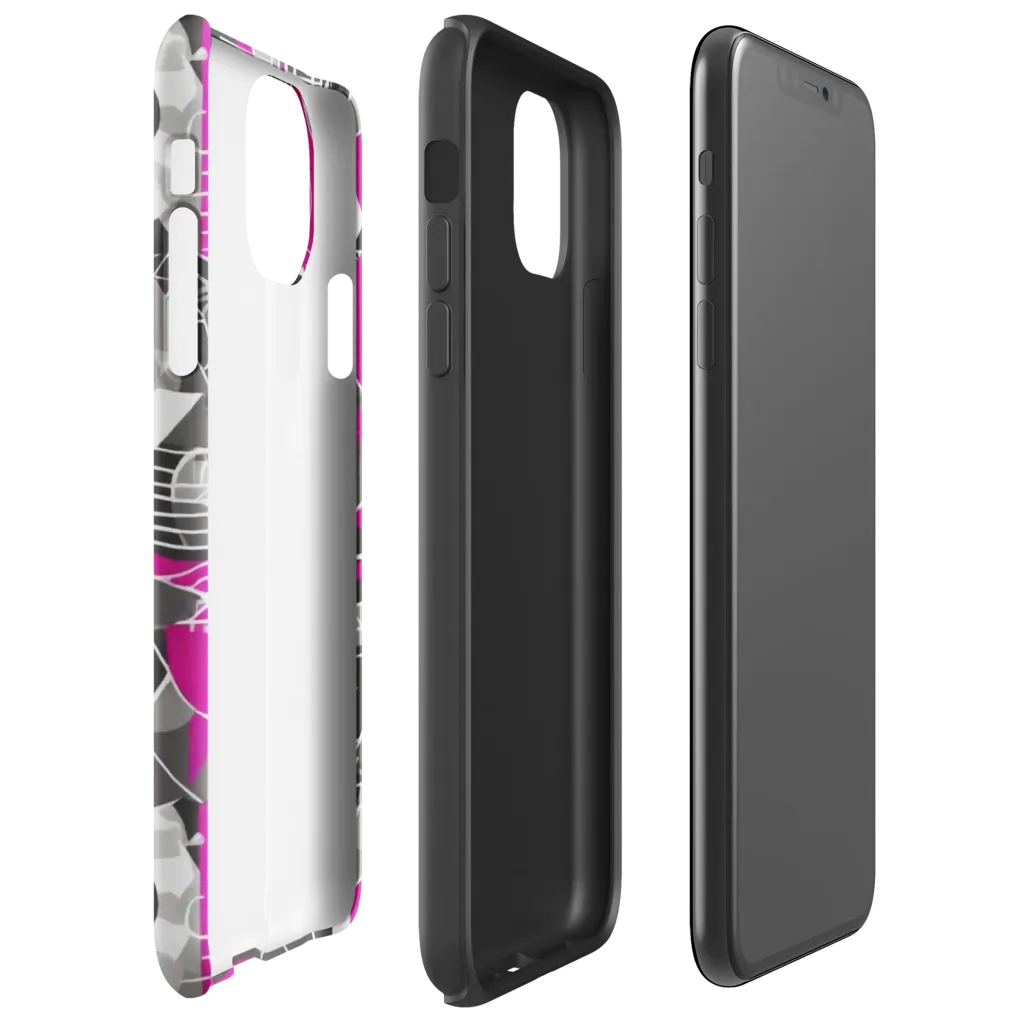 Fuchsia Framework on Tough Case for iPhone® — Right