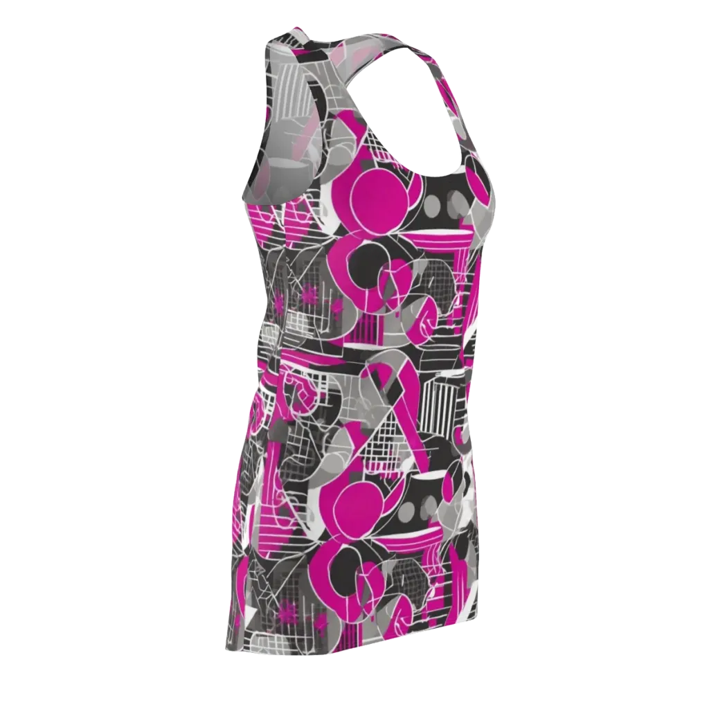 Fuchsia Framework on Racerback Dress — Front Side