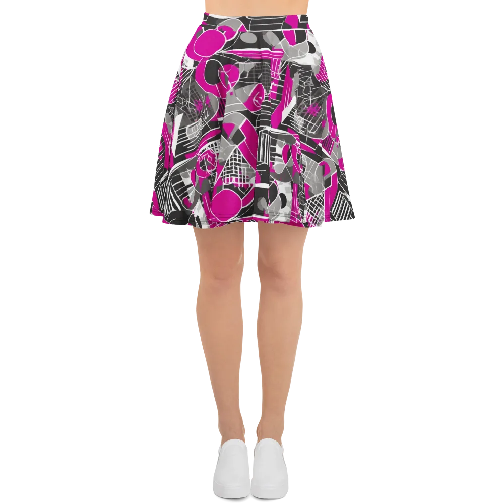 Fuchsia Framework on Skater Skirt — Front