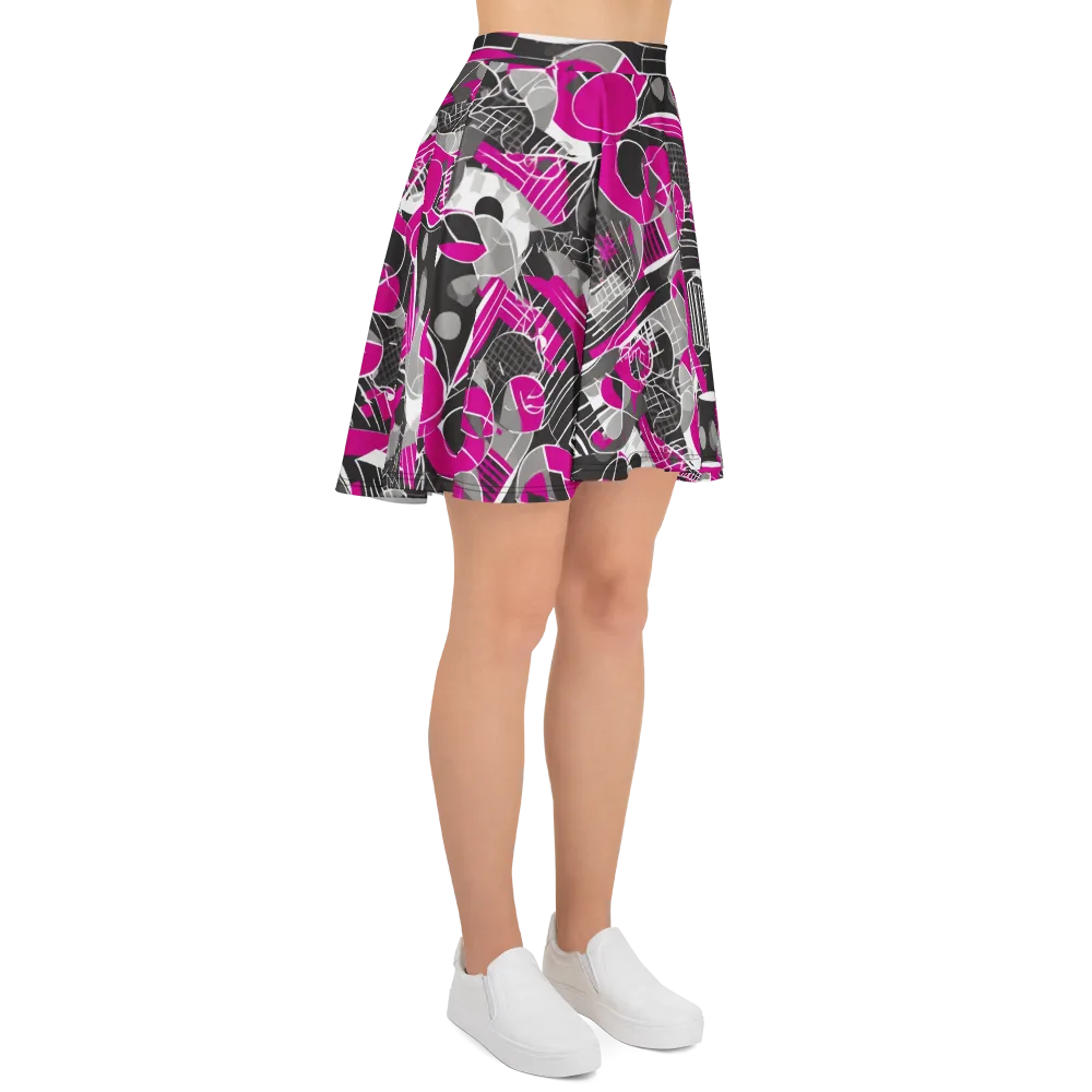 Fuchsia Framework on Skater Skirt — Right