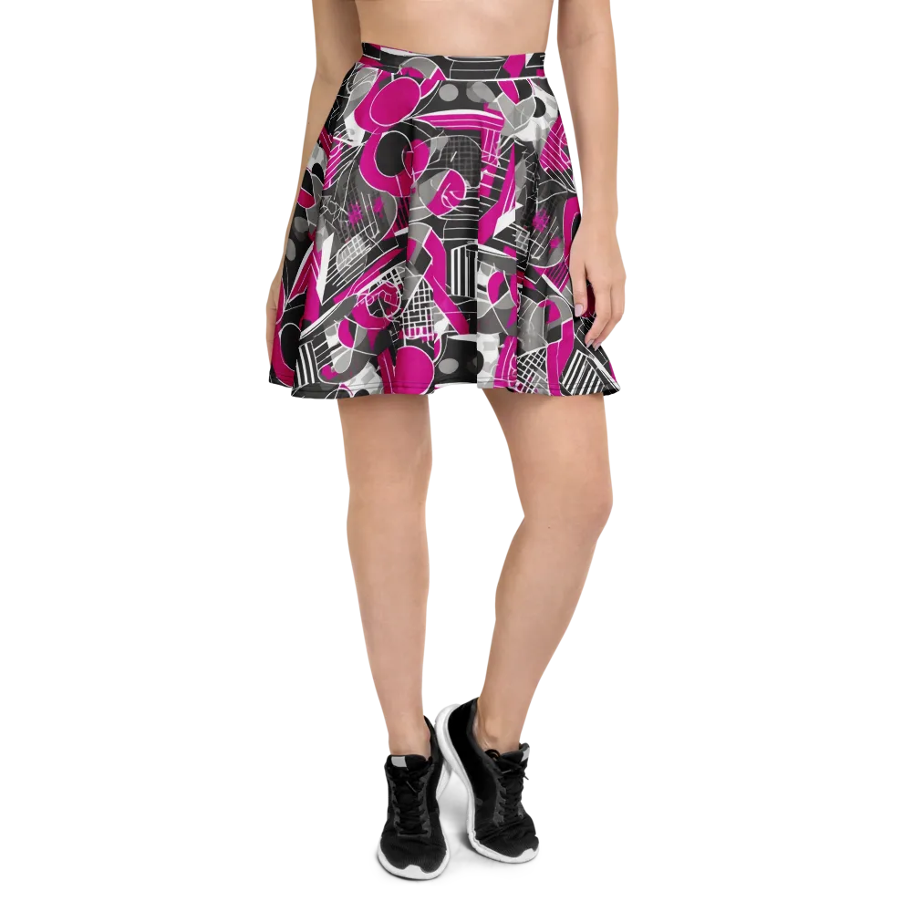 Fuchsia Framework on Skater Skirt — Front