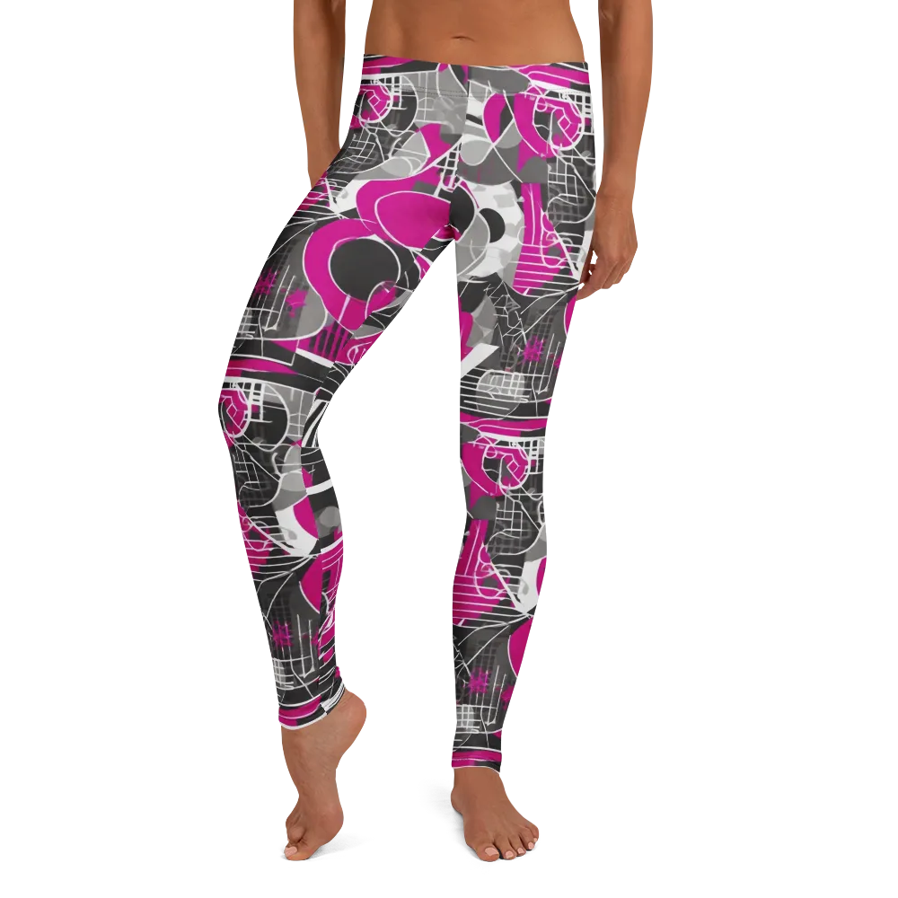 Fuchsia Framework on Leggings — Front