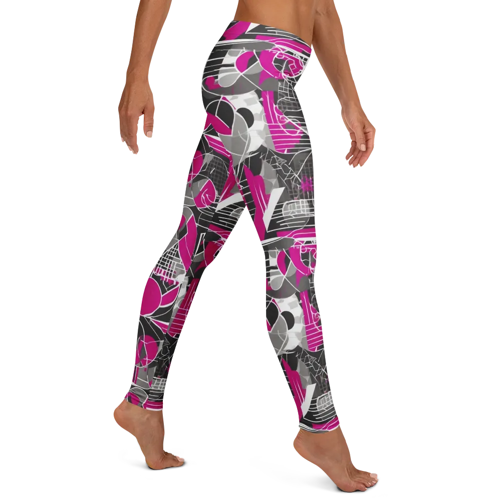 Fuchsia Framework on Leggings — Right