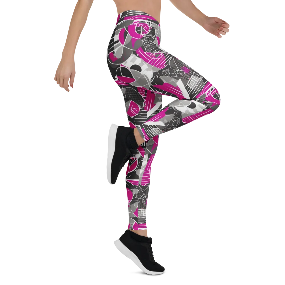 Fuchsia Framework on Leggings — Right