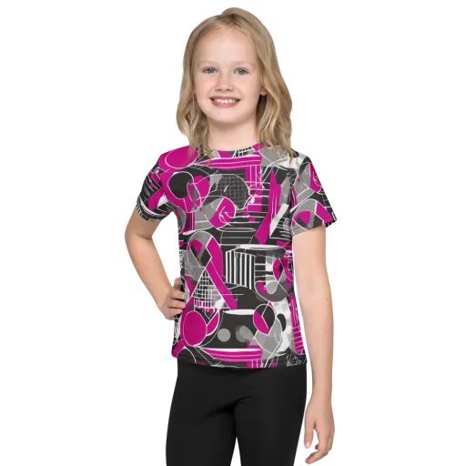 Fuchsia Framework on a Kids Crew Neck T-Shirt