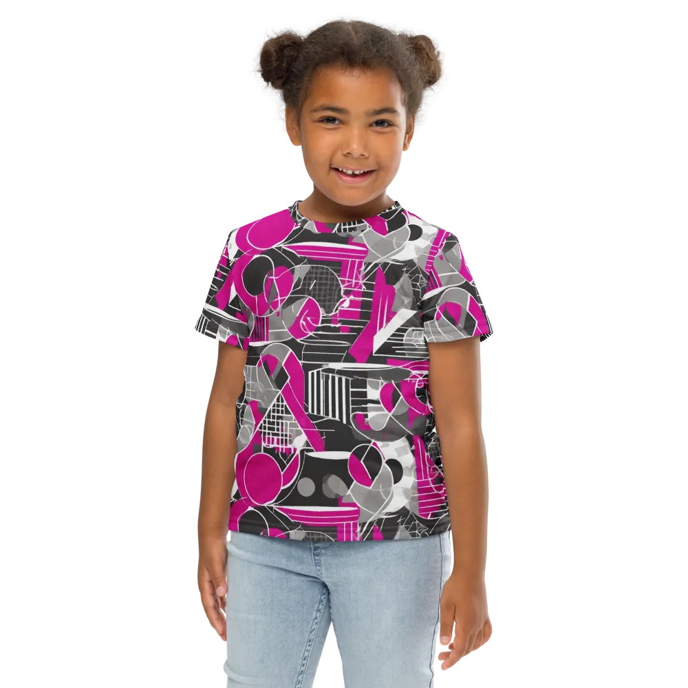 Fuchsia Framework on Kids Crew Neck T-Shirt — Front