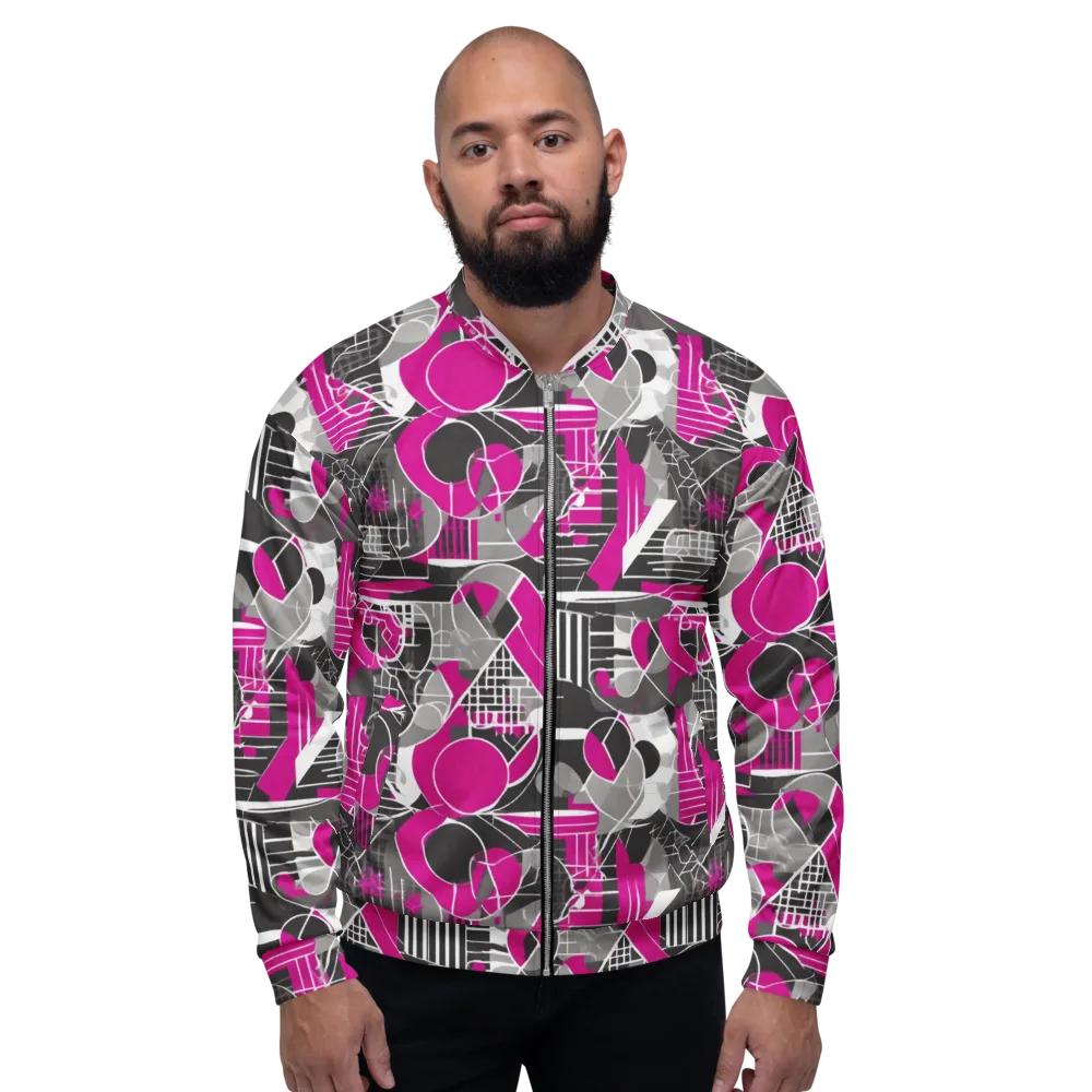 Fuchsia Framework on Bomber Jacket — Front
