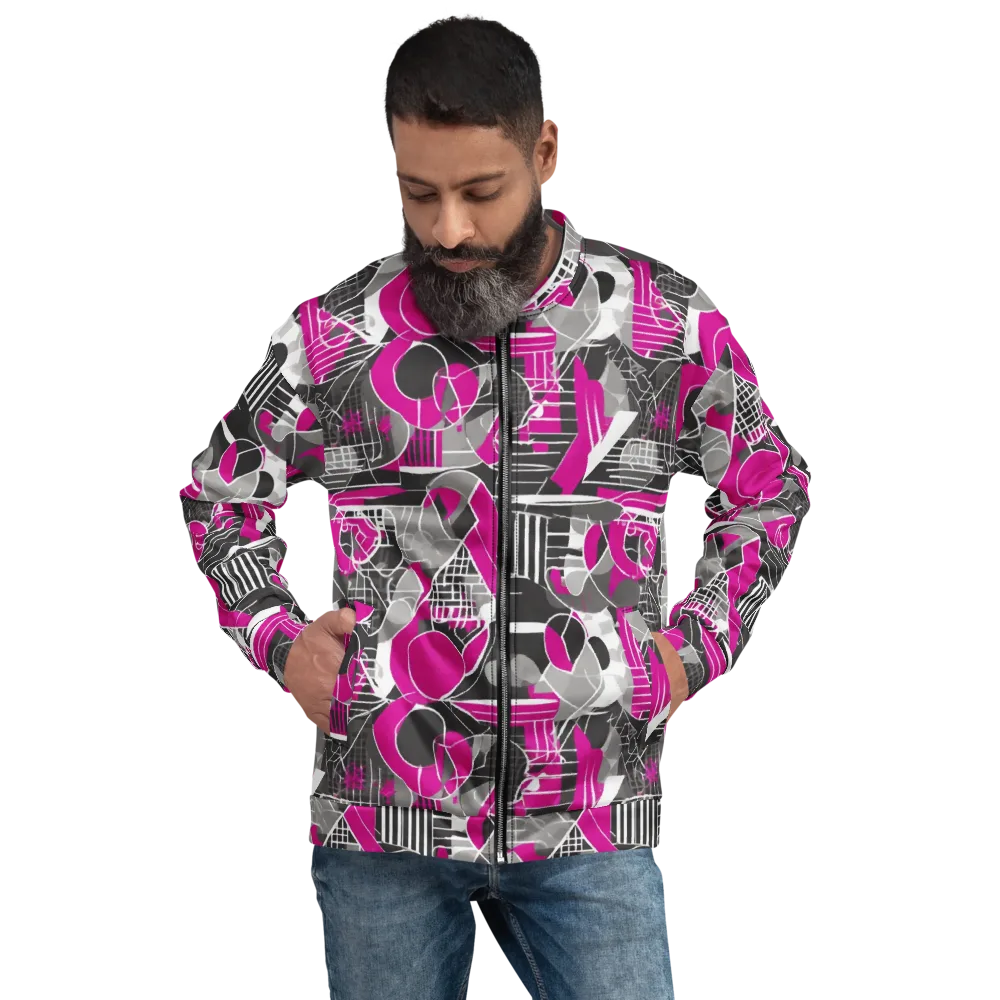 Fuchsia Framework on Bomber Jacket — Front