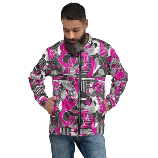 Fuchsia Framework on a Bomber Jacket