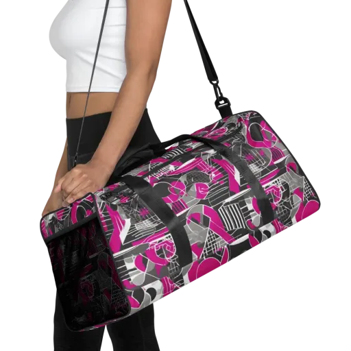 Fuchsia Framework on a Duffle Bag