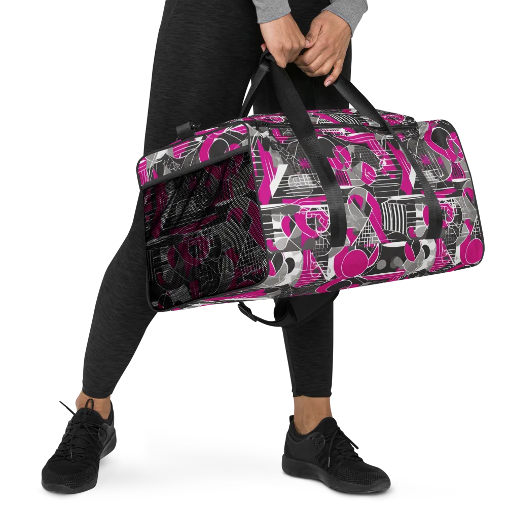 Fuchsia Framework on Duffle Bag — Right Front