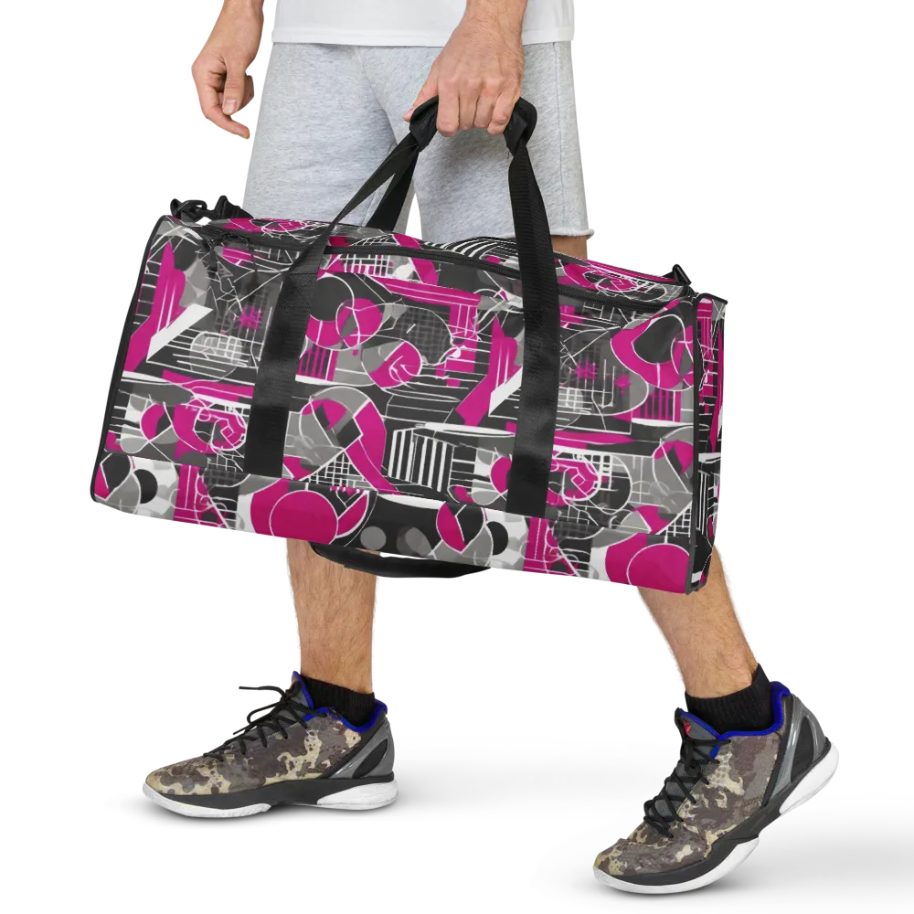 Fuchsia Framework on Duffle Bag — Front