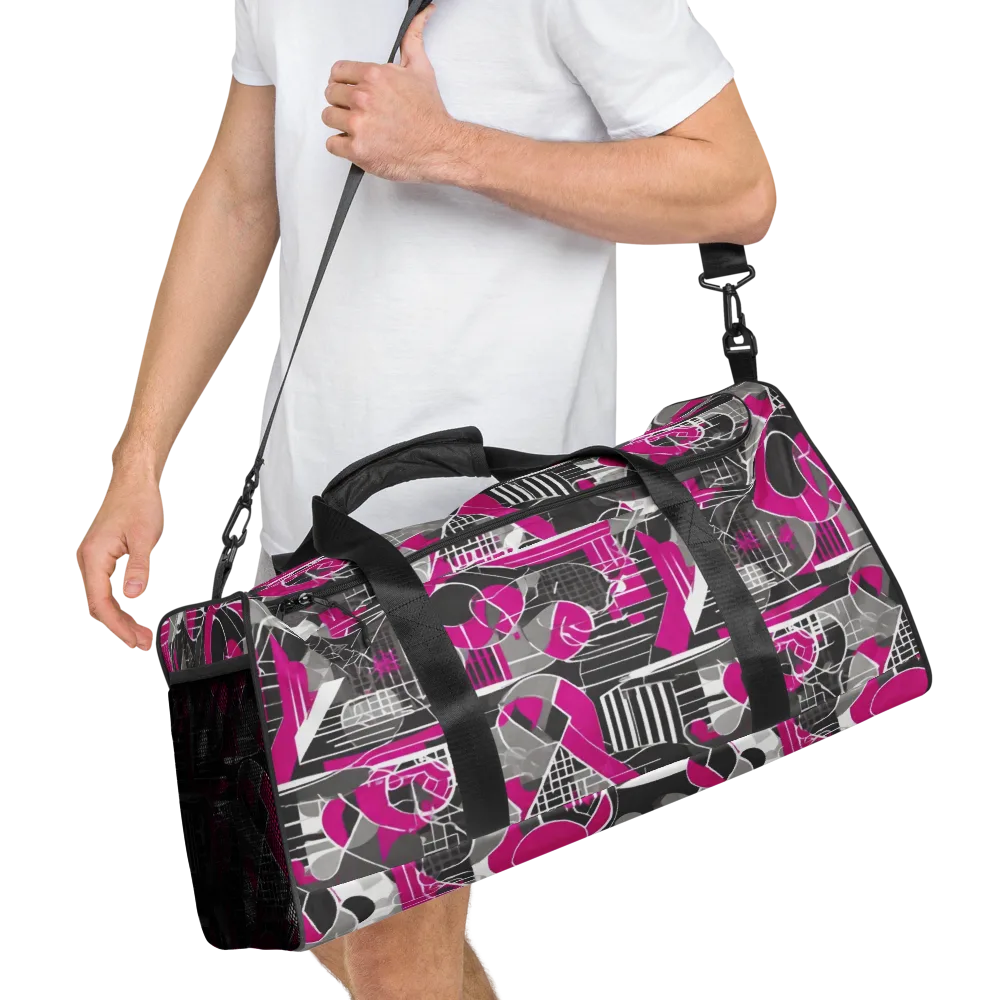 Fuchsia Framework on Duffle Bag — Right Front