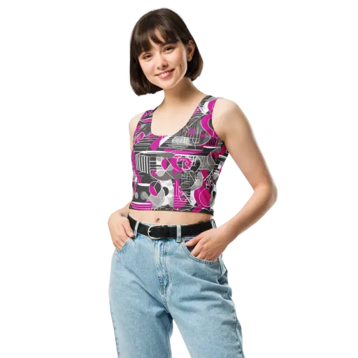 Fuchsia Framework on a Crop Top