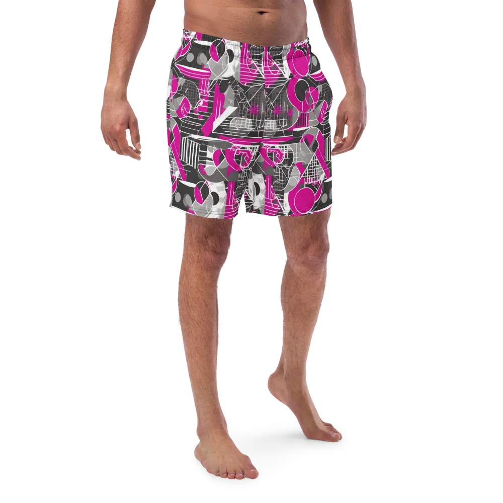 Fuchsia Framework on Swim Trunks — Front