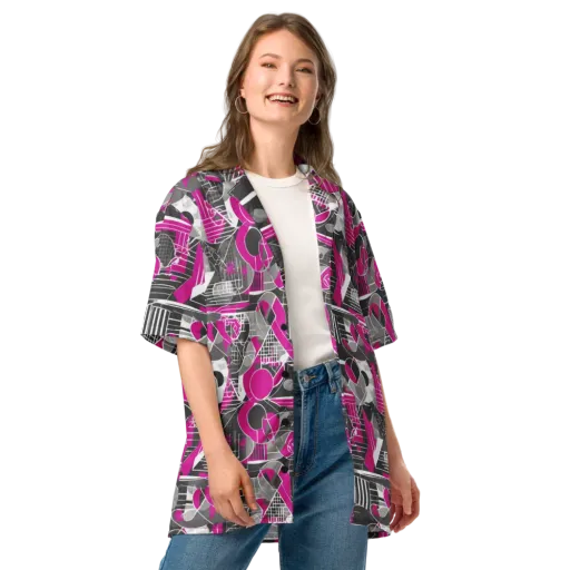 Fuchsia Framework on a Button Shirt