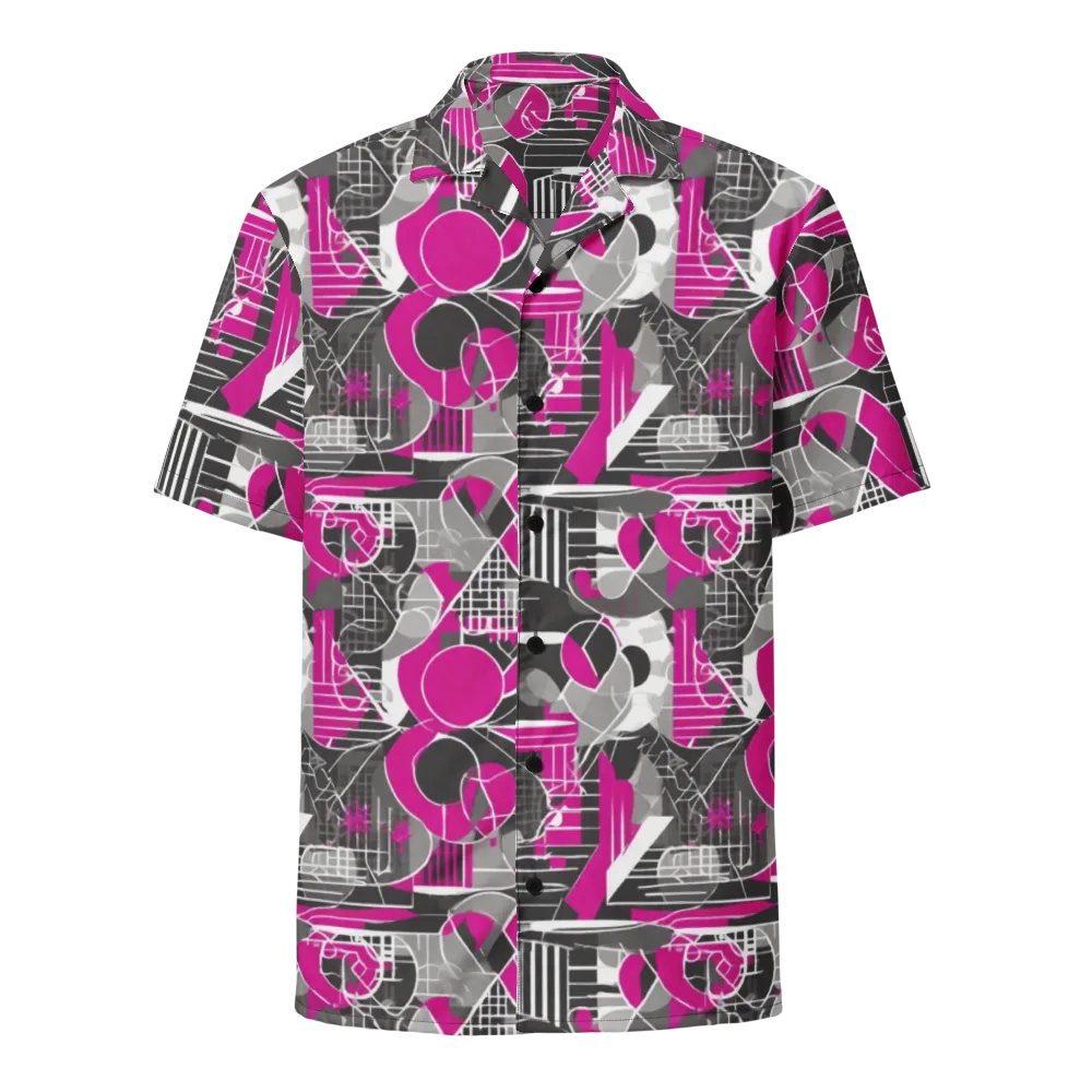 Fuchsia Framework on Button Shirt — Front