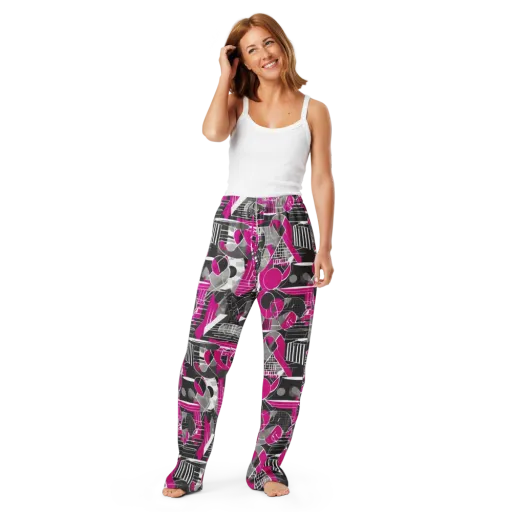 Fuchsia Framework on a Women's Pajama Pants