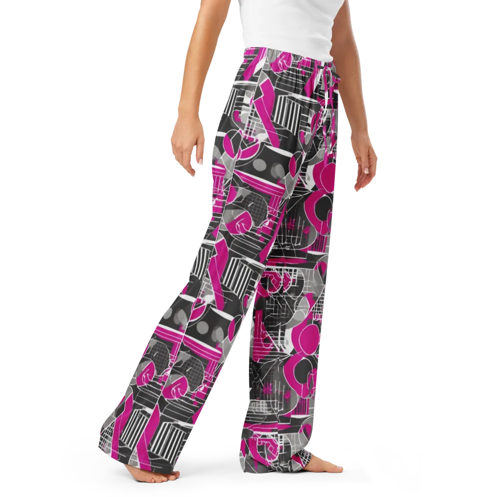 Fuchsia Framework on Women's Pajama Pants — Right Front