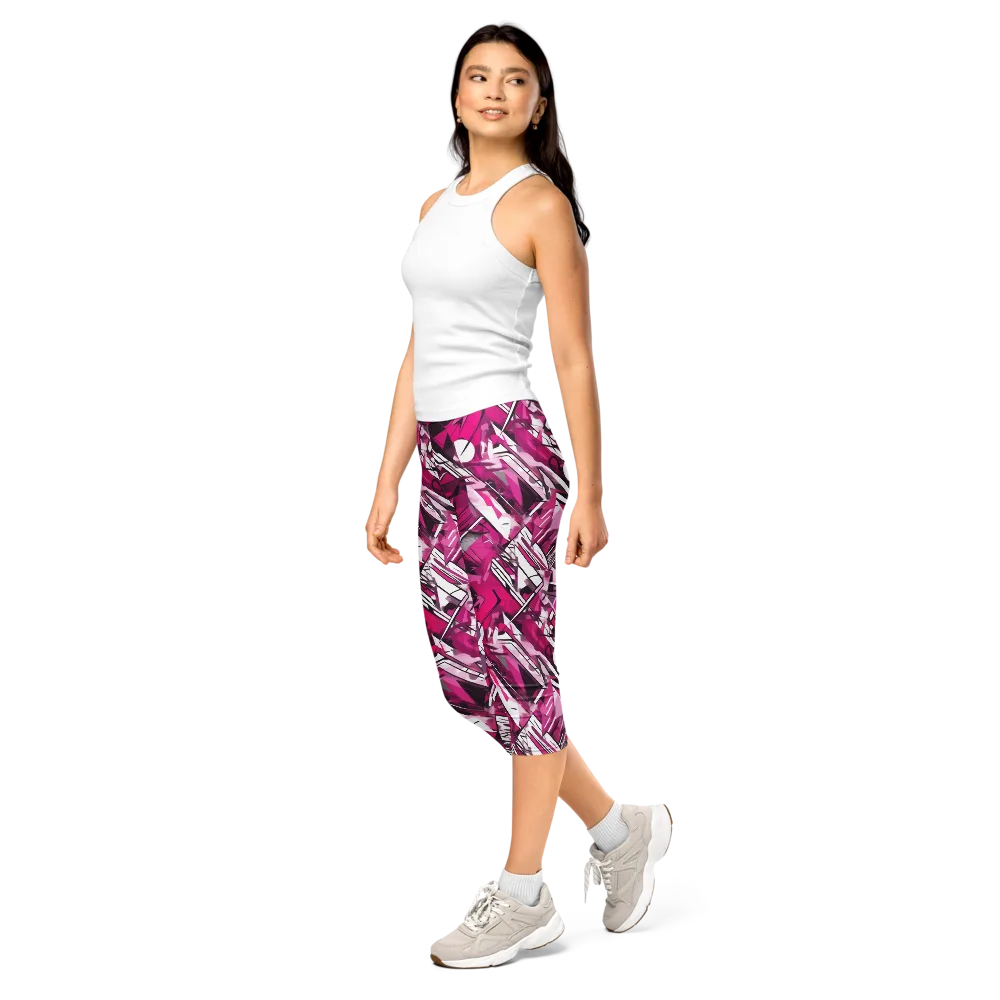 Hotwire Bloom on Capri Leggings — Left Front