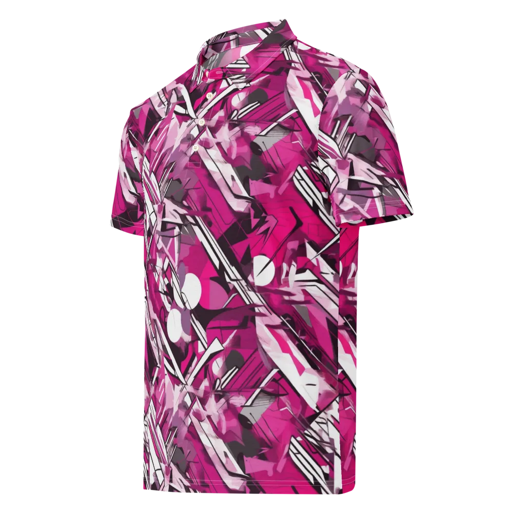 Hotwire Bloom on Men's Slim Fit Polo Shirt — Left Front