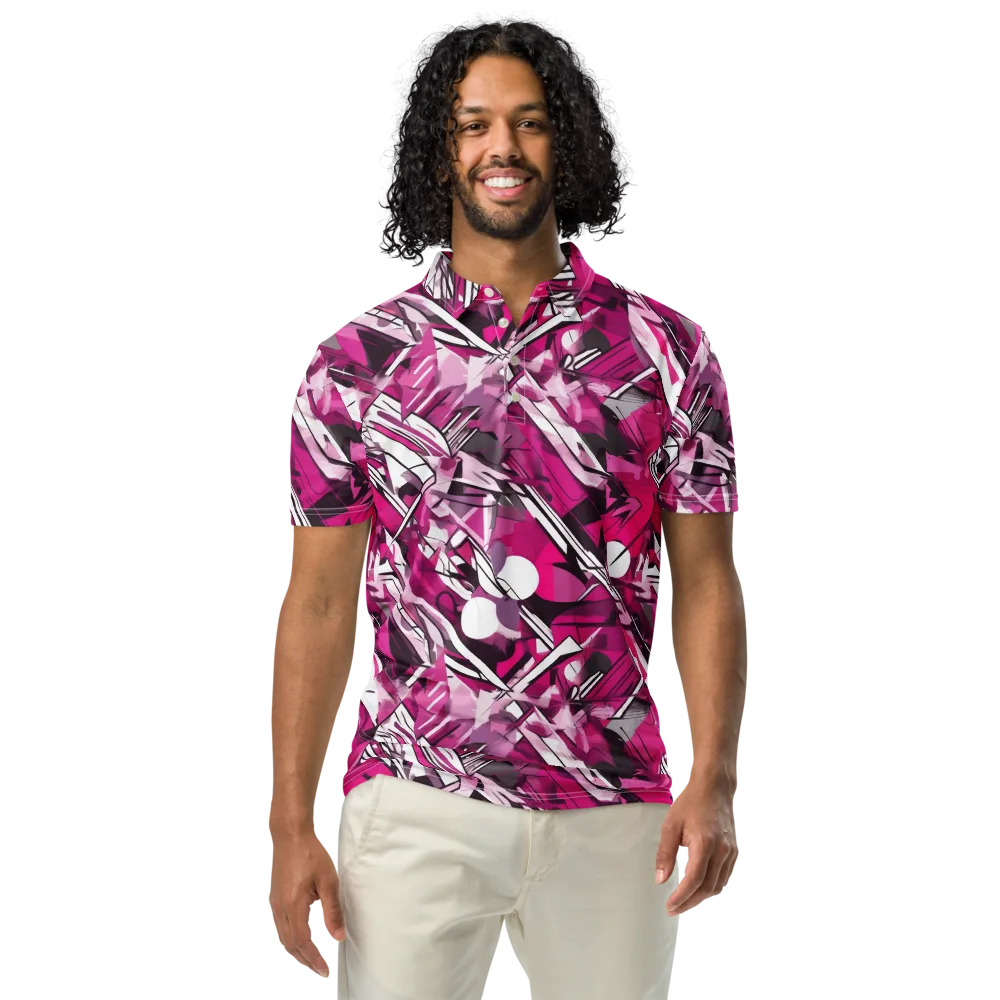 Hotwire Bloom on Men's Slim Fit Polo Shirt — Front