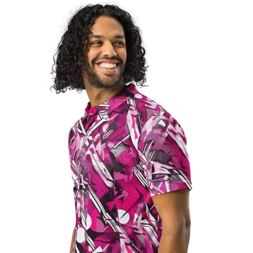 Hotwire Bloom on a Men's Slim Fit Polo Shirt