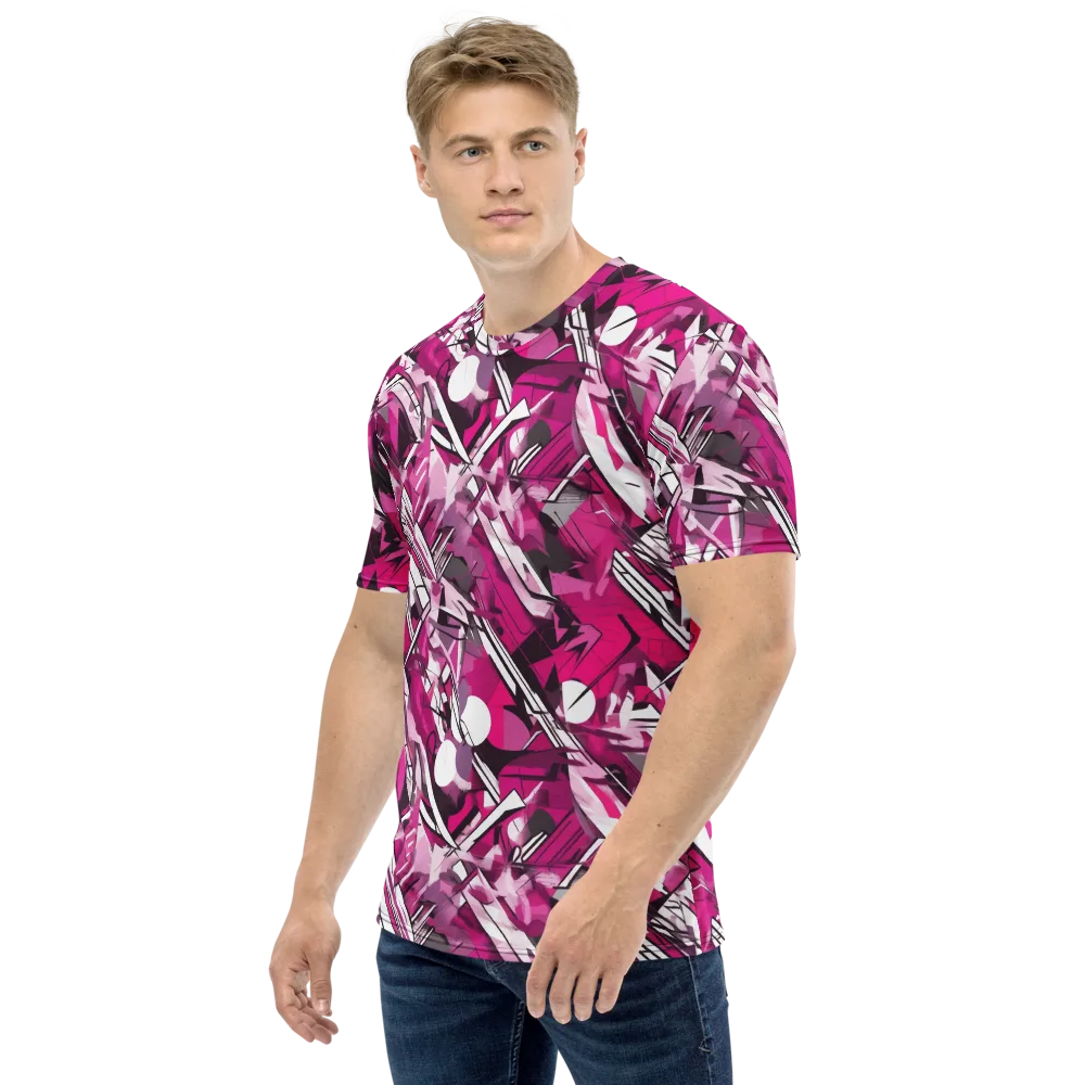 Hotwire Bloom on Men's Crew Neck T-Shirt — Left