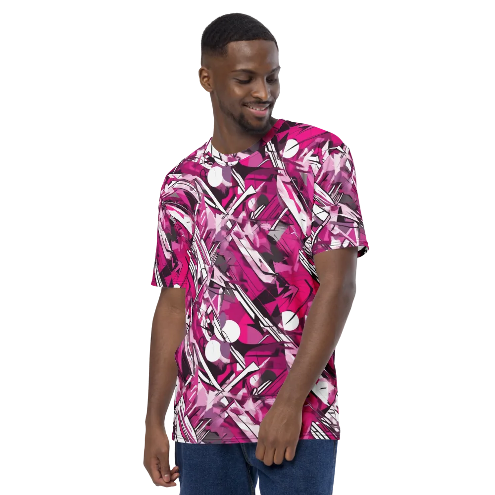 Hotwire Bloom on Men's Crew Neck T-Shirt — Left