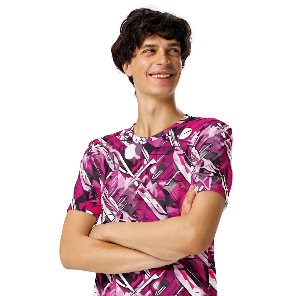 Hotwire Bloom on Men's Crew Neck T-Shirt — Left Front