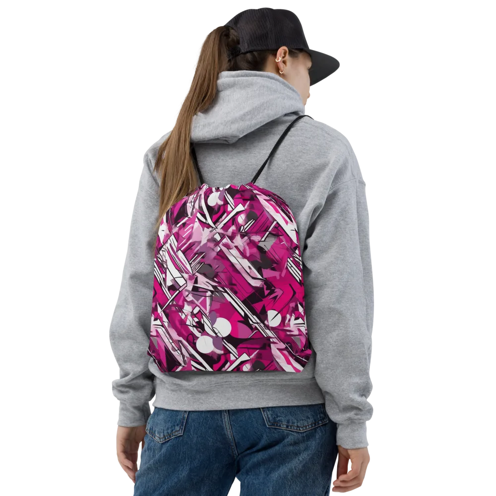 Hotwire Bloom on Drawstring Bag — Front