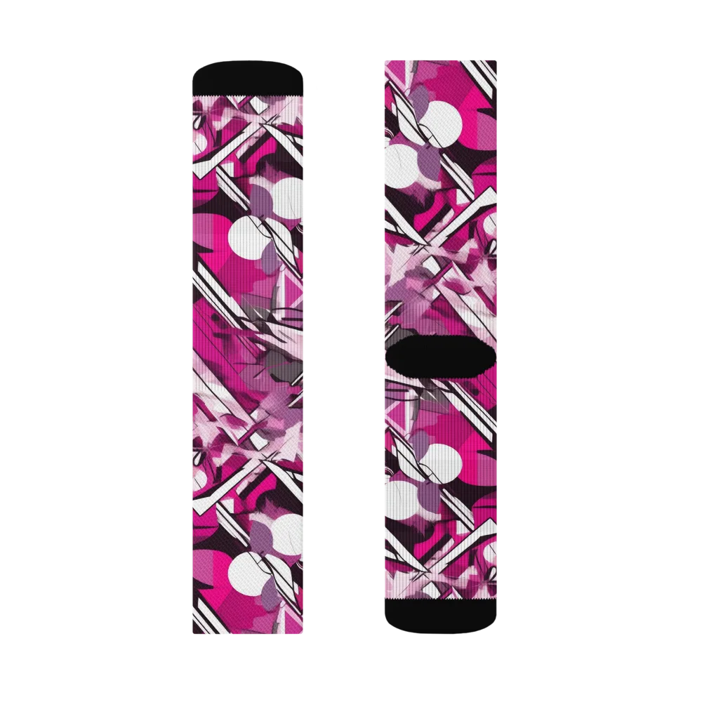 Hotwire Bloom on Socks — Left Sock