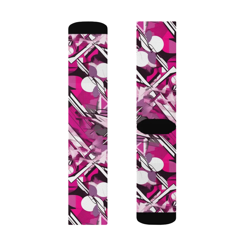 Hotwire Bloom on Socks — Right Sock