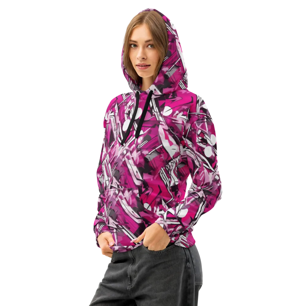 Hotwire Bloom on Cotton Hoodie — Left Front
