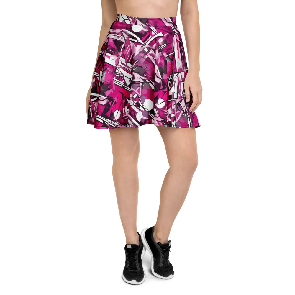 Hotwire Bloom on Skater Skirt — Front