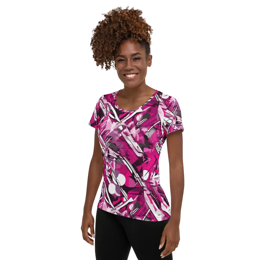 Hotwire Bloom on Women's Athletic T-Shirt — Left