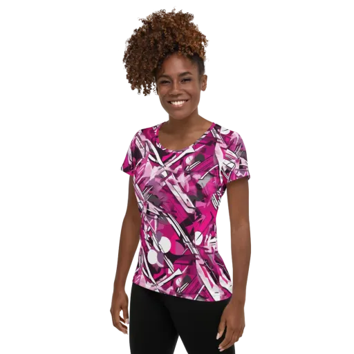 Hotwire Bloom on a Women's Athletic T-Shirt