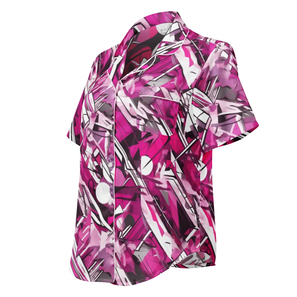 Hotwire Bloom on Women's Short Sleeve Pajama Top — Left Front